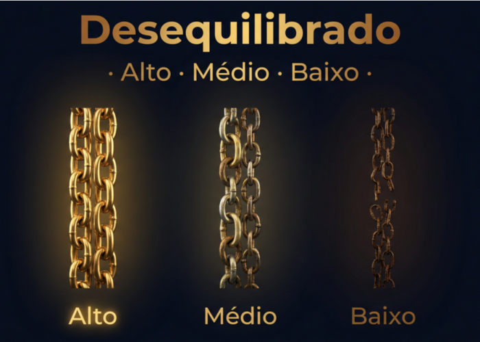 Desequilibrado Alto vs. Médio vs. Baixo