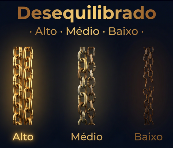 Desequilibrado Alto vs. Médio vs. Baixo